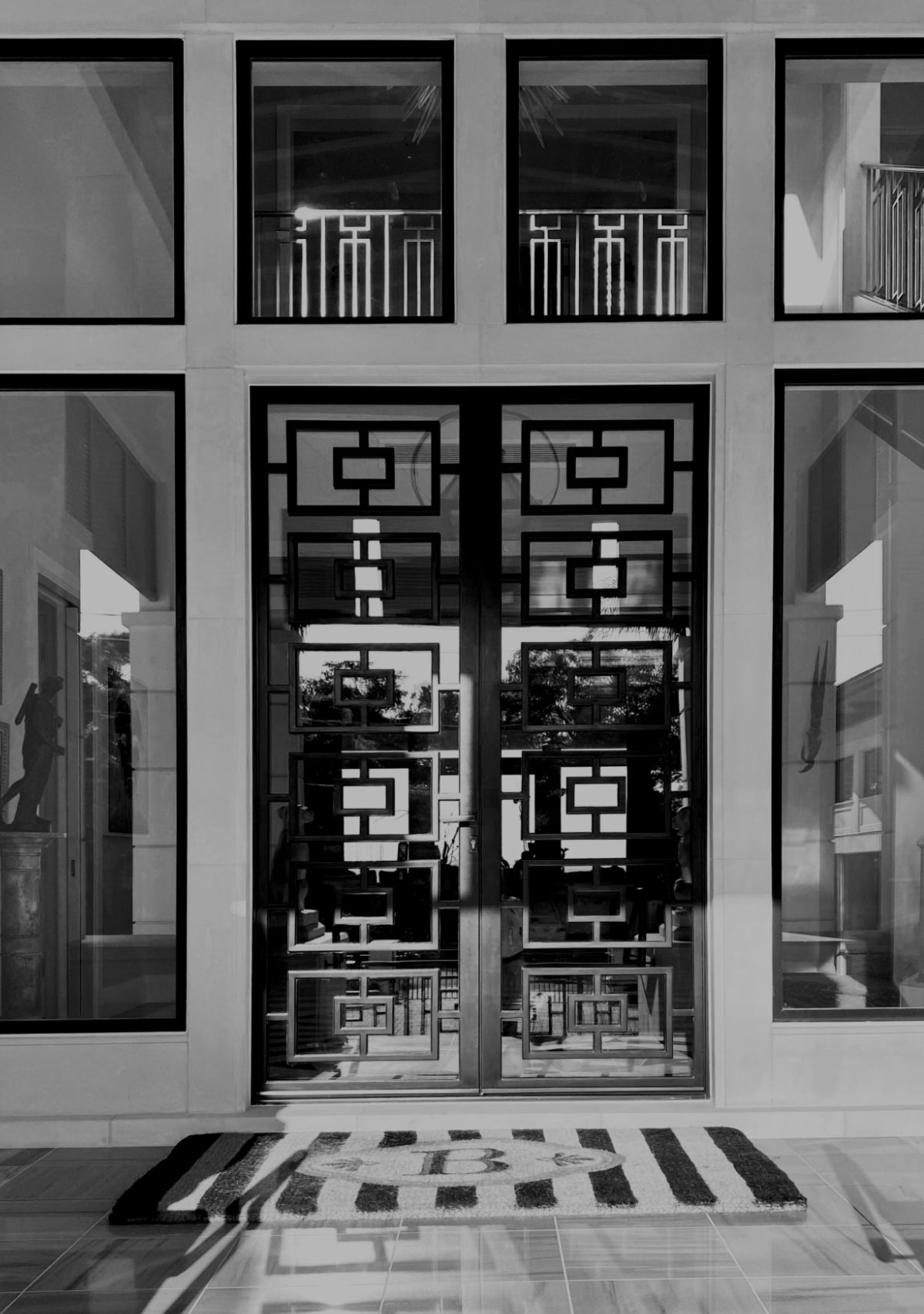 Steel and glass doors used in high-end architectural projects