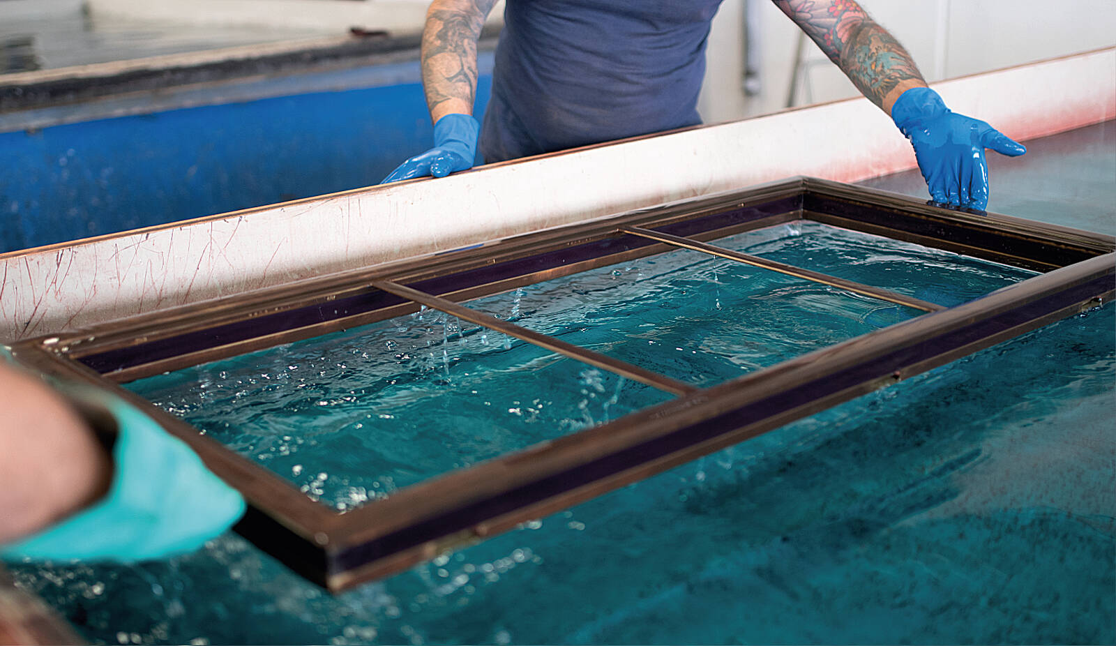 Burnishing process for bespoke metal frames